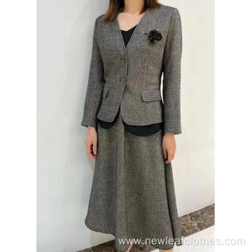 Italian Wool blend Fabric Black Gray Tone Suits